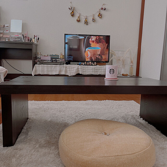 ichigomilkのニトリ-スリムデスク(サラ 60 DBR) の家具・インテリア写真