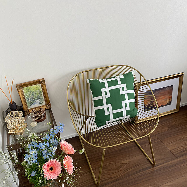 ayashigeの-グリーンコレクション クッションカバー 45cm 送料無料 リゾート フレンチ アメリカン カントリー アジアン ホワイト ギフト 緑色 おしゃれ かわいい 南国 デザイン ファブリックの家具・インテリア写真