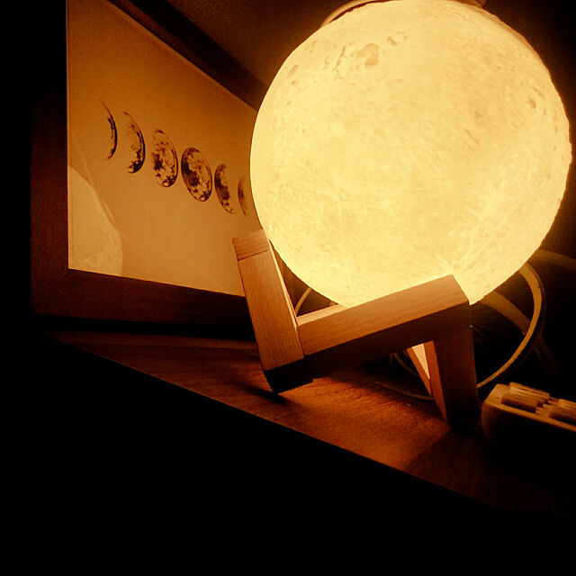 ailoop628のHEELOVE-月のライト 加湿器 卓上 静音 省エネ USB充電 空焚き防止 除菌 部屋 10時間連続加湿 乾燥/花粉症対策 3色変換 LEDライト 880MLの家具・インテリア写真