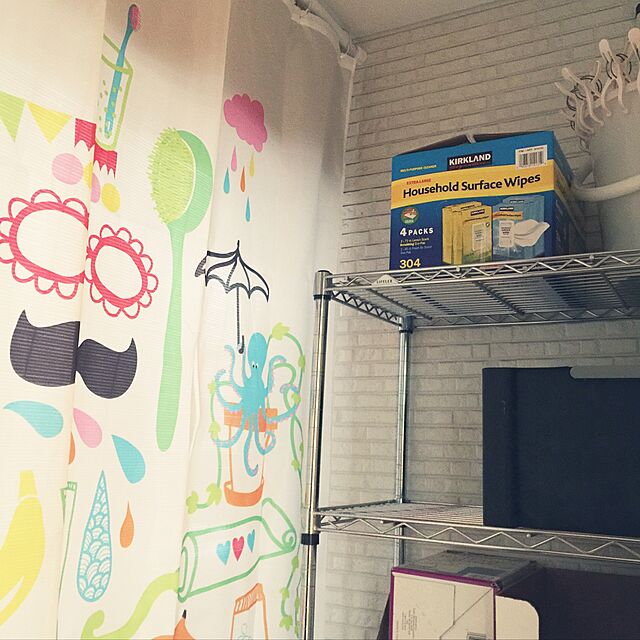 suzyのIKEA (イケア)-【IKEA/イケア】BADBÄCK シャワーカーテン, マルチカラーの家具・インテリア写真