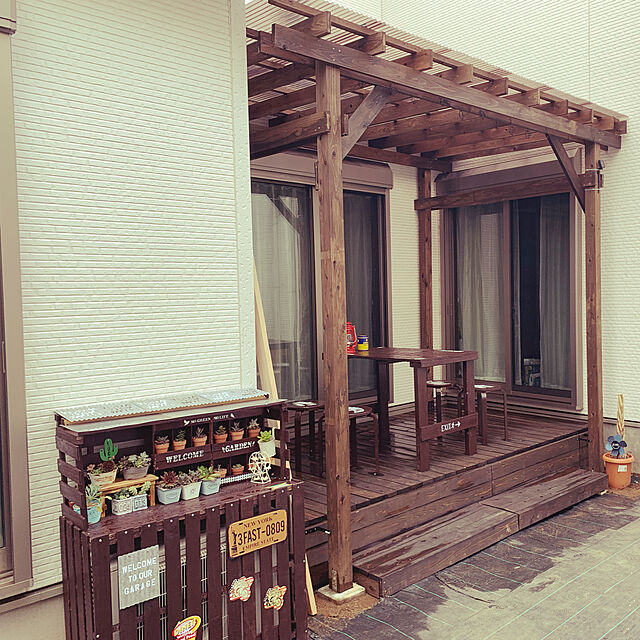 akipuのニトリ-木製スツール(セロ BK) の家具・インテリア写真