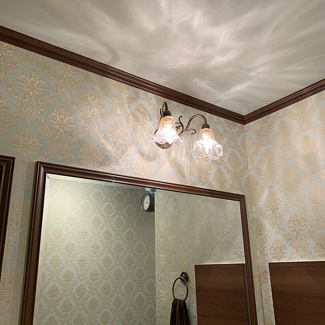 nanaの-640610 お洒落な真鍮製タオル掛け・タオルリングL（アンティークブラス）｜アンティーク調ダークブラウンの家具・インテリア写真