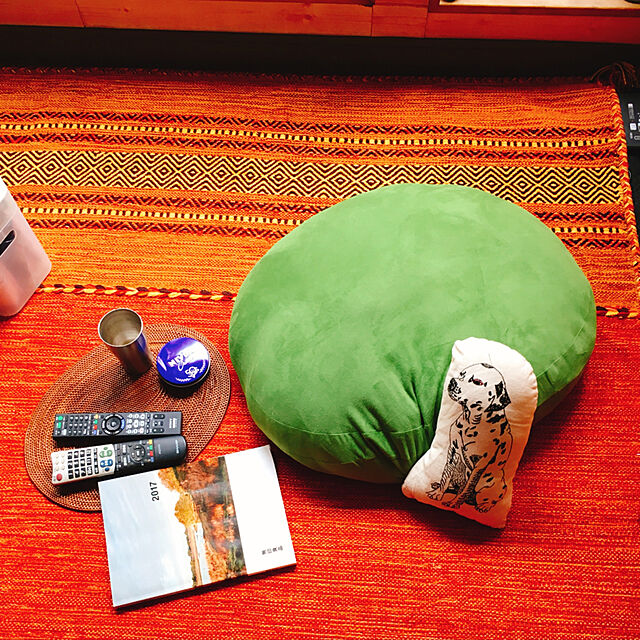 aninのサヤンサヤン-サヤンサヤン 手織り アジアン ラグマット インドキリム 140x200 1.5畳 レッド インド綿の家具・インテリア写真