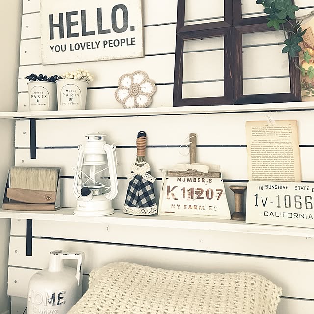 tensmileの-あす楽】SPICE スパイス WOOD SIGN BOARD HELLO ウッド サインボード ハロー　看板 ナチュラル カントリー 雑貨アメリカン フレンチ 北欧 インテリア 壁掛け レトロ調 アンティーク調 軽いの家具・インテリア写真