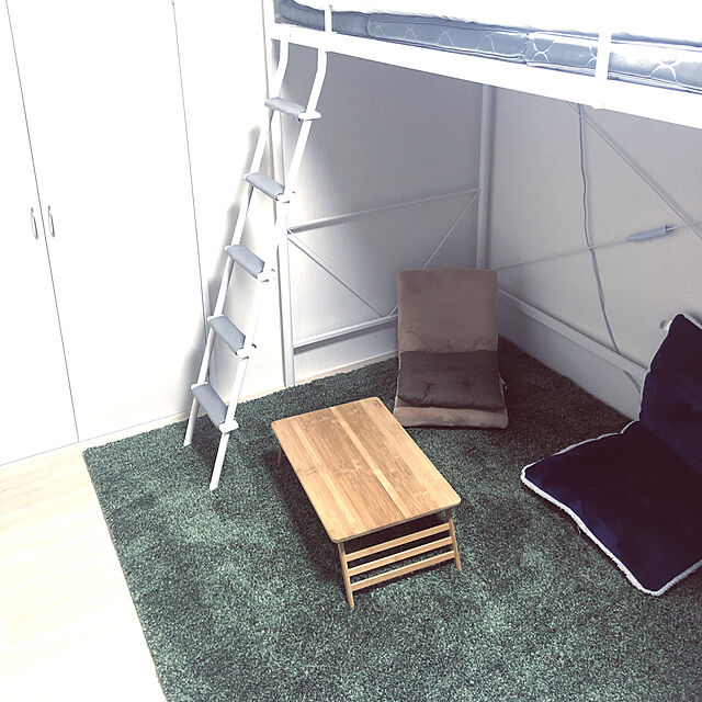 kaito_09_09のニトリ-抗菌防臭 シャギーラグ(GR 185X185) の家具・インテリア写真