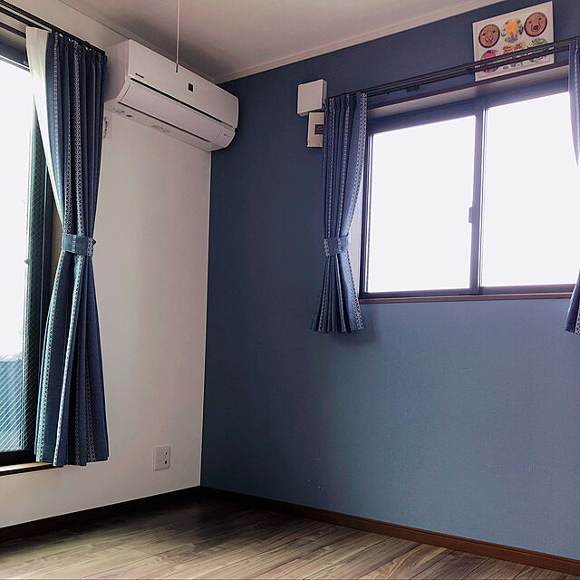 chacoのニトリ-遮光2級カーテン(レユール ネイビー 100X200X2) の家具・インテリア写真