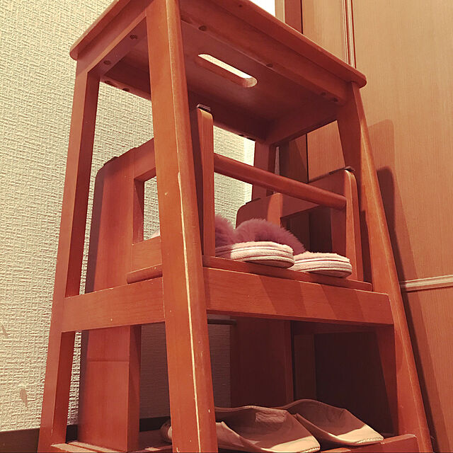 natsumikanの-法人送料無料  ステップチェア 3段 木製 はしご 脚立 踏み台 STC-3の家具・インテリア写真