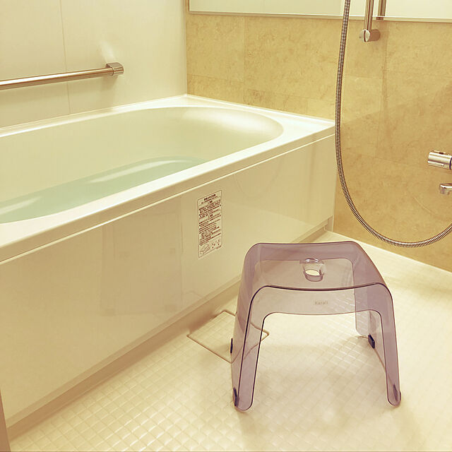 machasato7000のニトリ-カラリと乾いてお手入れ簡単 湯桶 カラリHG N(クリアブルー) の家具・インテリア写真