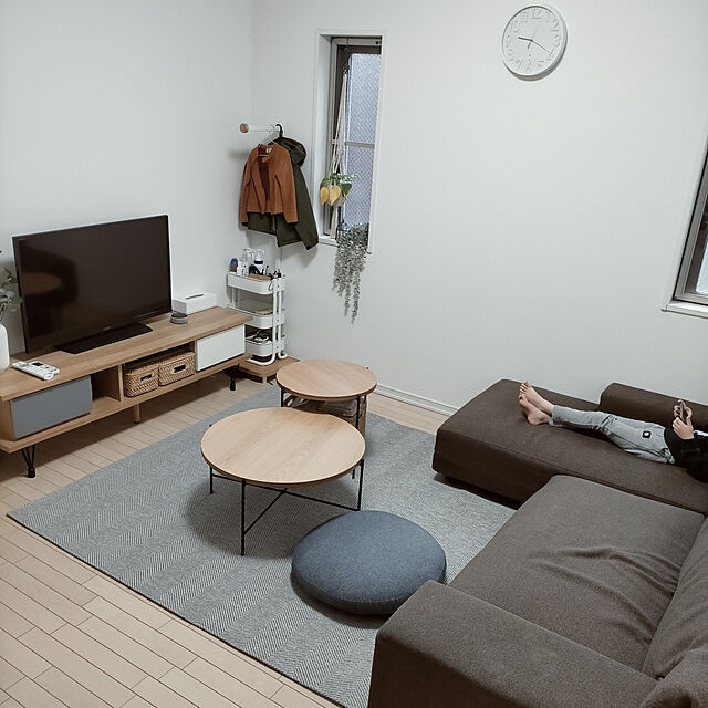 yu-pocoのニトリ-円形テーブルセット(ヴェルカー7050LBR) の家具・インテリア写真