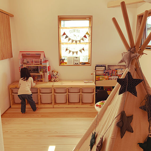 papyの-LOWYA ロウヤ キッズテント ティピーテント インディアン 綿100％ アイボリー(ホワイト)の家具・インテリア写真