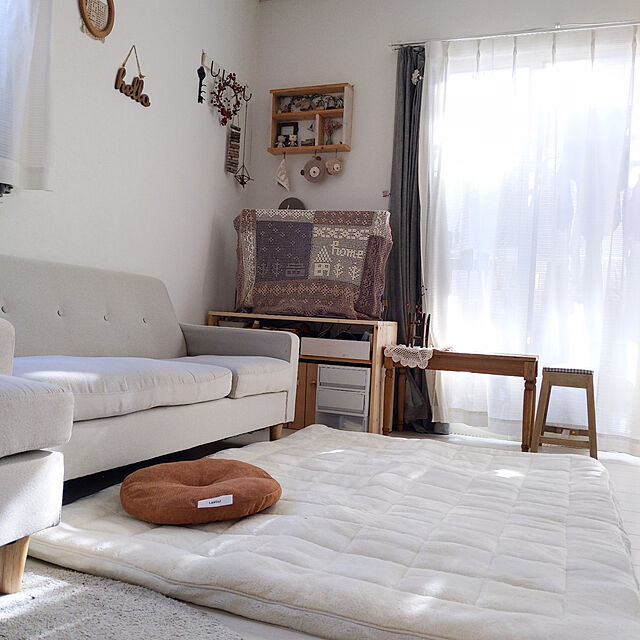 korokkoroの萩原-洗えるカバー式 極厚ラグ メレンゲタッチ ふっくら厚手 ウレタン入りの家具・インテリア写真