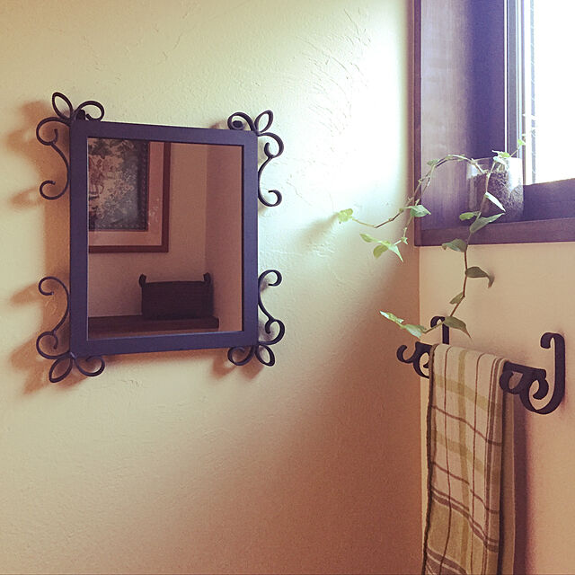 usuririの-アイアンミラー８　　　壁掛け鏡 ウォールミラー おしゃれ 洗面 玄関用 角型鏡の家具・インテリア写真