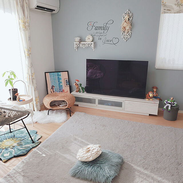 ryouの-Francfranc ファーモ ラグ 900×500 フランフラン インテリア・生活雑貨 カーペット・ラグ・マット ホワイトの家具・インテリア写真