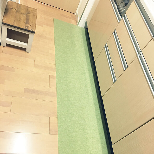 haru._.hanaのサンコー-サンコー おくだけ吸着 キッチンマット KG-04 GR グリーン 60×240cm（厚み3mm）の家具・インテリア写真