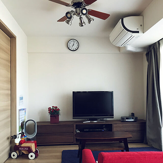 riso-の無印良品-スタッキングキャビネット・幅８２．５ｃｍ・基本セット・ウォールナット材の家具・インテリア写真
