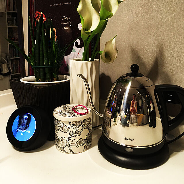 hmiyumiyuのドリテック-dretec(ドリテック) 電気ケトル ステンレス コーヒー ドリップ ポット 細口 湯沸かし 0.8L (ブラック)の家具・インテリア写真