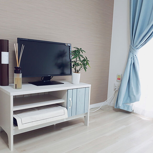 yasupiのニトリ-ローボード(マリーナ 4580D WW & BL) の家具・インテリア写真