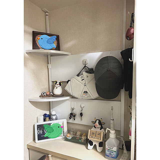 ayu_のニトリ-マグネットがくっつく つっぱりキッチンパネル(幅62cm BH640 ホワイト) の家具・インテリア写真