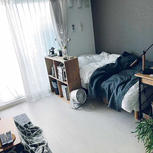 shiの無印良品-スタッキングシェルフ・２段・オーク材の家具・インテリア写真