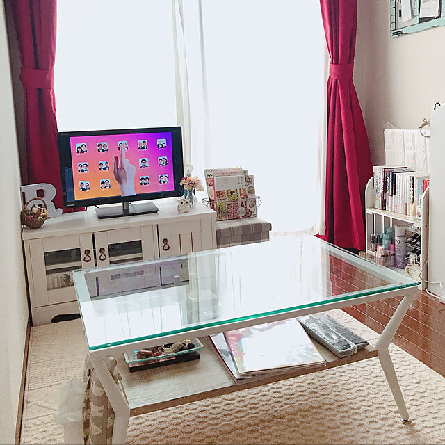 Rurikoのニトリ-遮光1級・遮熱・防炎・156サイズ・45色 レッド(RE-2 150×190×2) の家具・インテリア写真