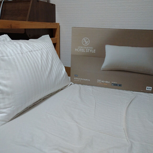 keimaのニトリ-枕カバー まち付きタイプ 標準(Nホテルスタイル2 ボーダー) の家具・インテリア写真