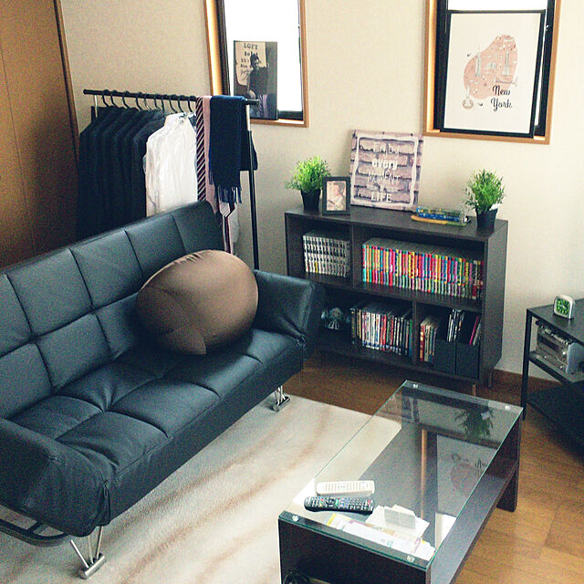 naoのニトリ-ソファベッド(Nシールドマークス4BK) の家具・インテリア写真