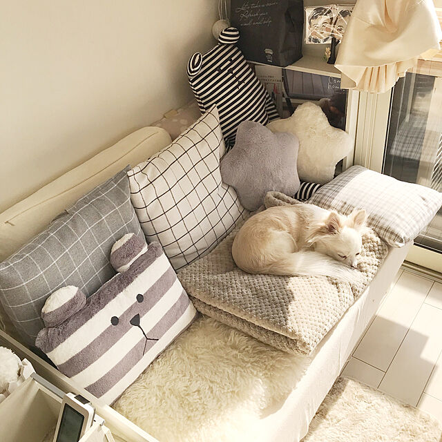 moeのイケア-【IKEA Original】LUDDE -ルッデ- ラグ 羊皮 ホワイト 90x55 cmの家具・インテリア写真