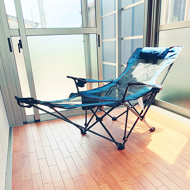 tomoの-リクライニングチェア アウトドア チェア 折りたたみ 軽量 伸縮 椅子 折りたたみ 収納 軽量 キャンプ イス アウトドアチェア オットマン付きの家具・インテリア写真
