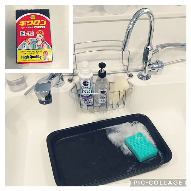 ayu---の-ASSO　三ツ星スポンジ食器洗い用　AS‐018　白│台所掃除用品　キッチンスポンジの家具・インテリア写真