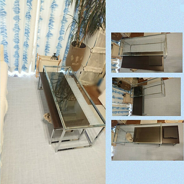 yokomokoのニトリ-洗えるキルトラグ(ウォッシュキルトo BL 130X185) の家具・インテリア写真