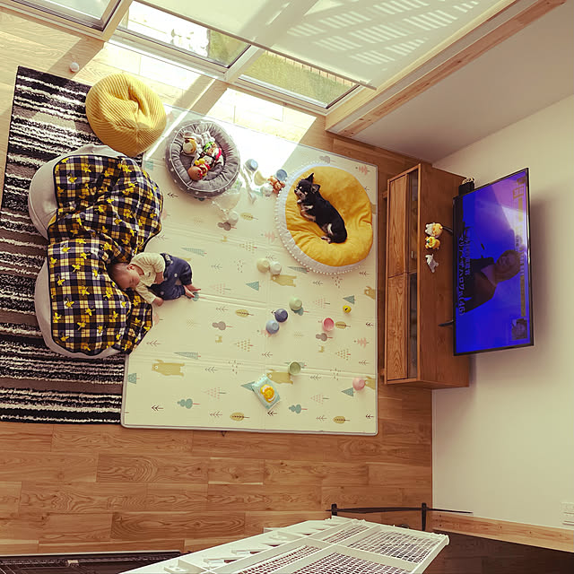 norimarukoのニトリ-ミニビーズクッション専用カバー(NクールSPn-s) の家具・インテリア写真
