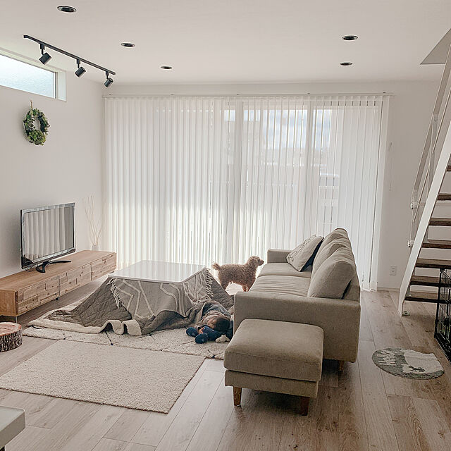 526のニトリ-カウチソファ (アウロス2 DGY） の家具・インテリア写真