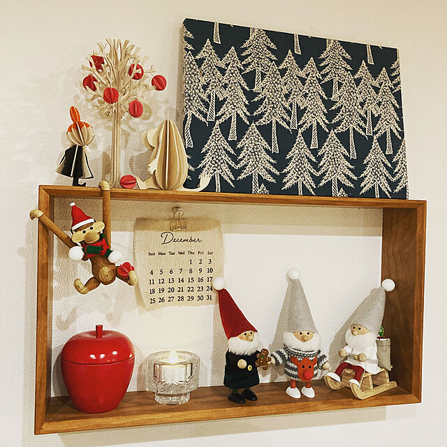 ha_ru76のNORDIKA nisse-ノルディカ ニッセ NORDIKA nisse 北欧 雑貨 クリスマス 飾り インテリア 人形 サンタクロース フェルト そりに乗る サンタ ホワイト グレー サイレントナイトの家具・インテリア写真