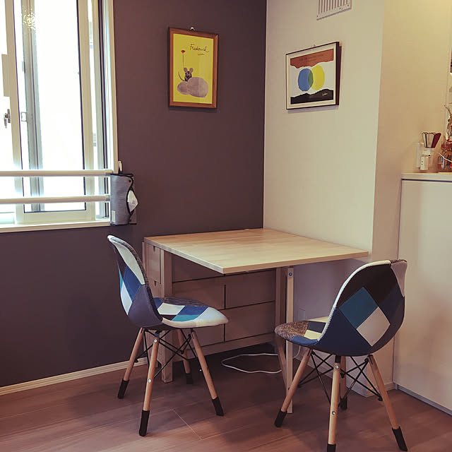 IKEAノールデンの折り畳みテーブルと椅子2脚のセット