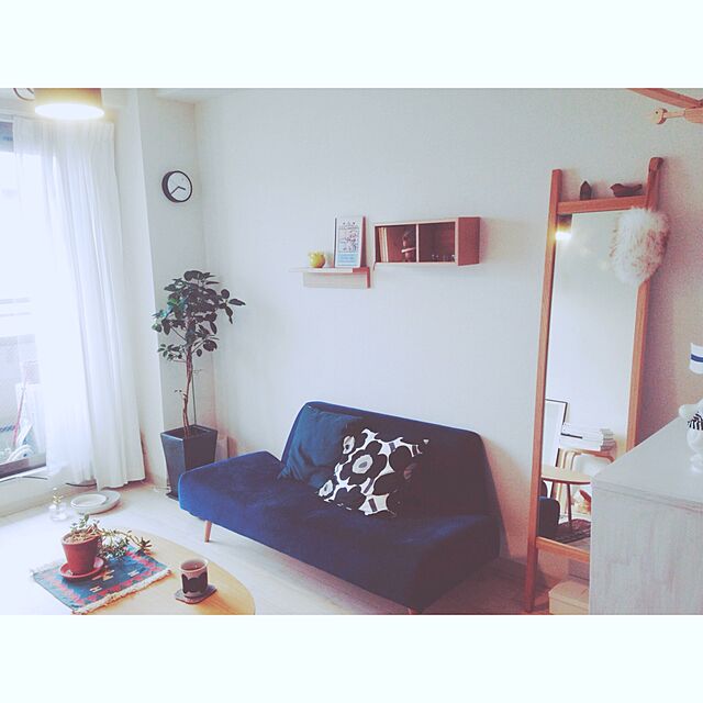 gomaのmarimekko マリメッコ-marimekko/マリメッコ　クッションカバー45cm×45cm　UNIKKO（ウニッコ）/BLACKの家具・インテリア写真