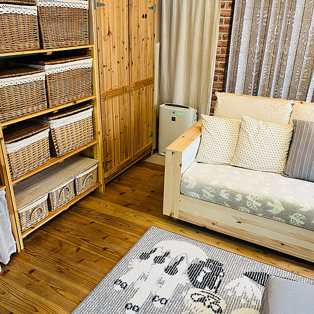 heidiの-ムーミン ラグ コバナラグ 約130×185cm ネイビー スミノエ MOOMINの家具・インテリア写真