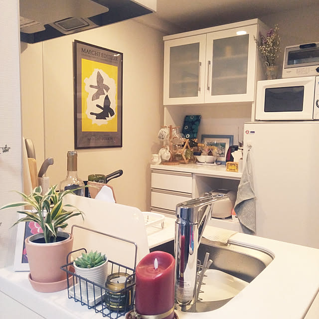 barbaraのニトリ-キッチンボード(クリスナ 80KB WH) の家具・インテリア写真