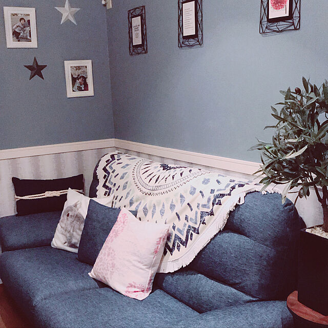marumiの-ペンキ 水性塗料 ブルー グレー 壁紙の上に塗れる水性ペンキ イマジンブルーグレートーンペイント4L 水性塗料(約24〜28平米使用可能)の家具・インテリア写真