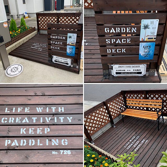 akipuの-ベンチ パークベンチ ガーデンベンチ 木製 木製ベンチ 屋外チェア イス 椅子 チェアー 庭 公園 ベランダ 新生活の家具・インテリア写真