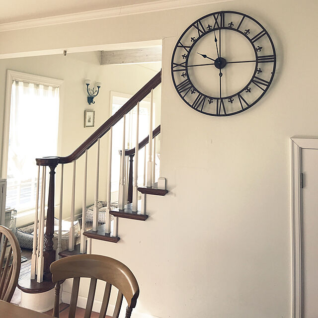 violの-壁掛け時計 おしゃれ 掛け時計 大きい アンティーク コベントガーデン アイアンダイヤル ラージクロック Φ73×奥行3cmの家具・インテリア写真