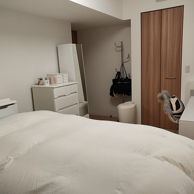 sakuraのニトリ-シングルベッドフレーム(コンソン 深型/WH) の家具・インテリア写真