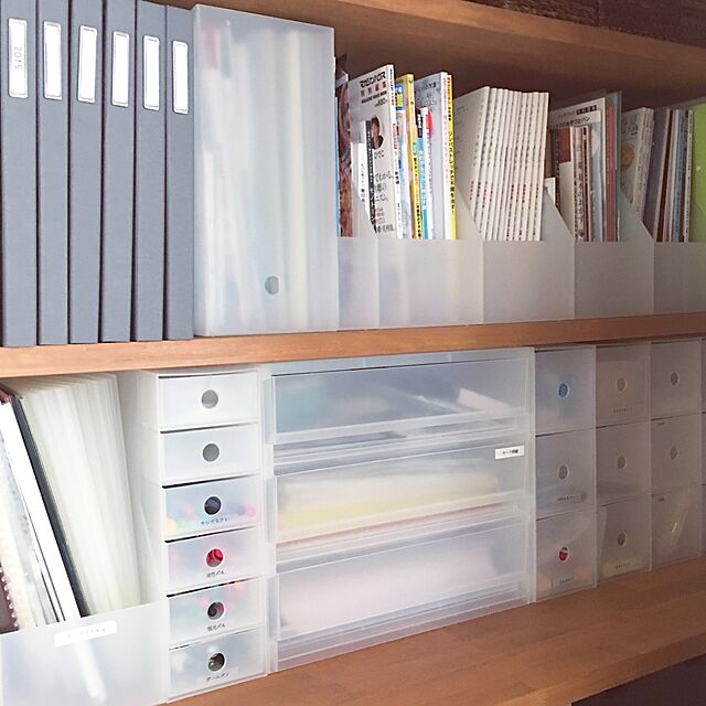 sacchiの無印良品-ポリプロピレンスタンドファイルボックス・ワイド・Ａ４用の家具・インテリア写真