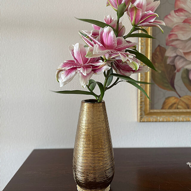 nene6の-レディース 花瓶 クロス フラワーベース M シルバーの家具・インテリア写真