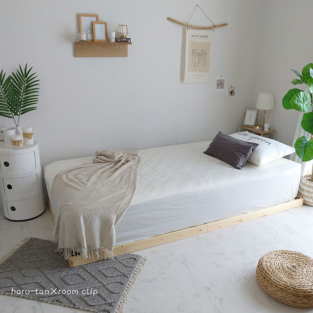 haru-tanのニトリ-脚付きヘッドレスすのこベッド(NA S) の家具・インテリア写真