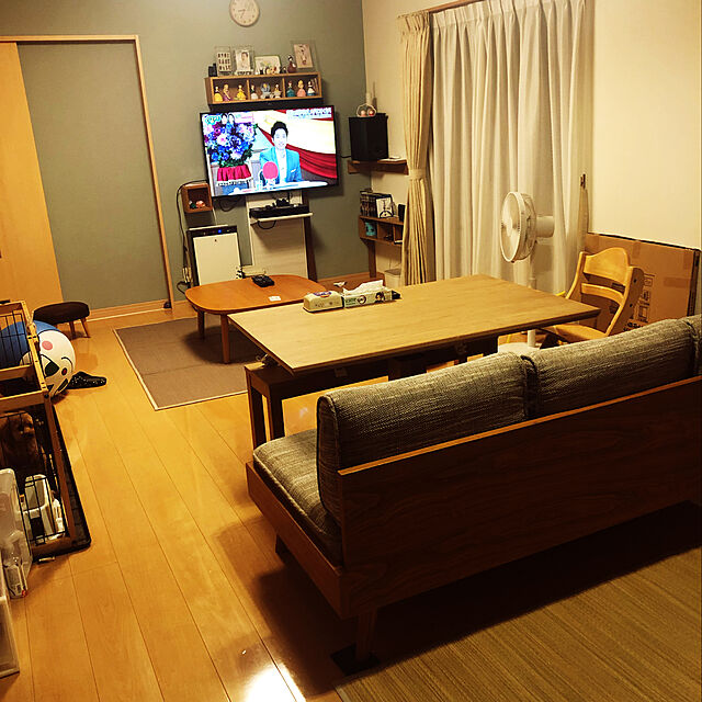 Kanamiのリッチェル-犬 ケージ ペットサークル 木製 木製ケージ 木製サークル ゲージ 室内 おしゃれ サークル リッチェル 木製スライドペットサークル レギュラーの家具・インテリア写真