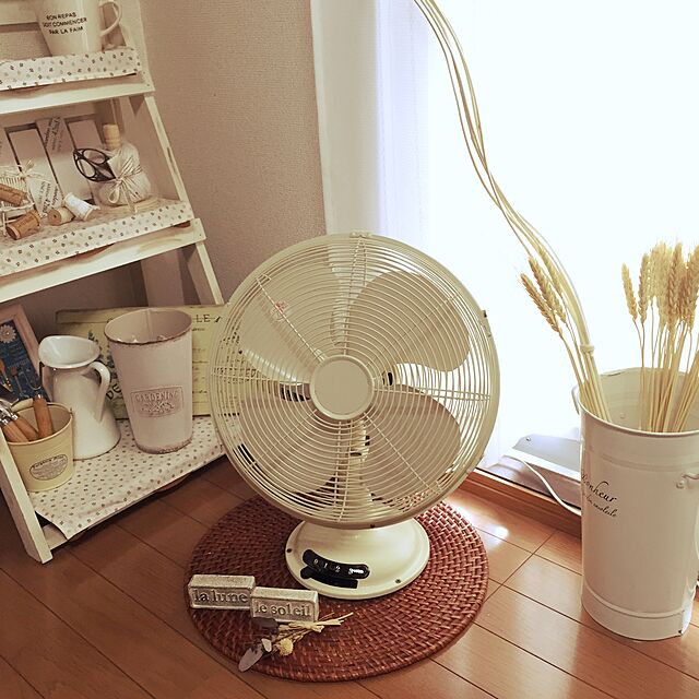 popoyukiの-[タイムセール][送料無料]【HERMOSA】 ハモサ レトロファン テーブル（RF-011） [4枚羽根 家電 季節家電 扇風機 省エネ アロマ対応]の家具・インテリア写真