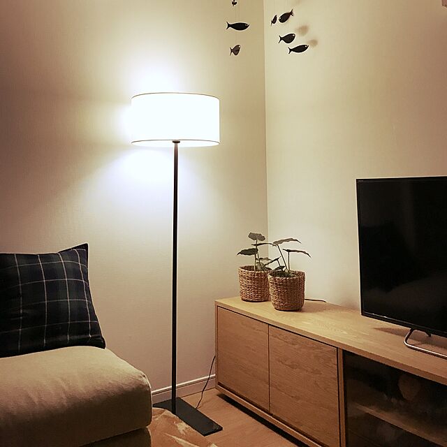 Oboro-tofuの無印良品-綿シェニール・羽根ポケットコイルオットマン用カバー ライトグレーの家具・インテリア写真