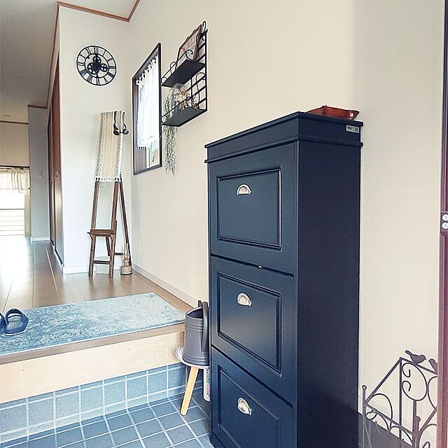 +CHIHARU+の-サヤンサヤン ペルシャ風 玄関マット ノーブルスタイル? 67x120 ライトブルー ベルギー製の家具・インテリア写真