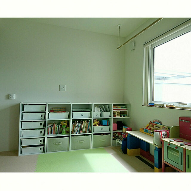 Akaneの山善-山善 カラーボックス 3段 幅42×奥行29×高さ89cm 各棚耐荷重25kg ホワイト GCB-3(WH)の家具・インテリア写真