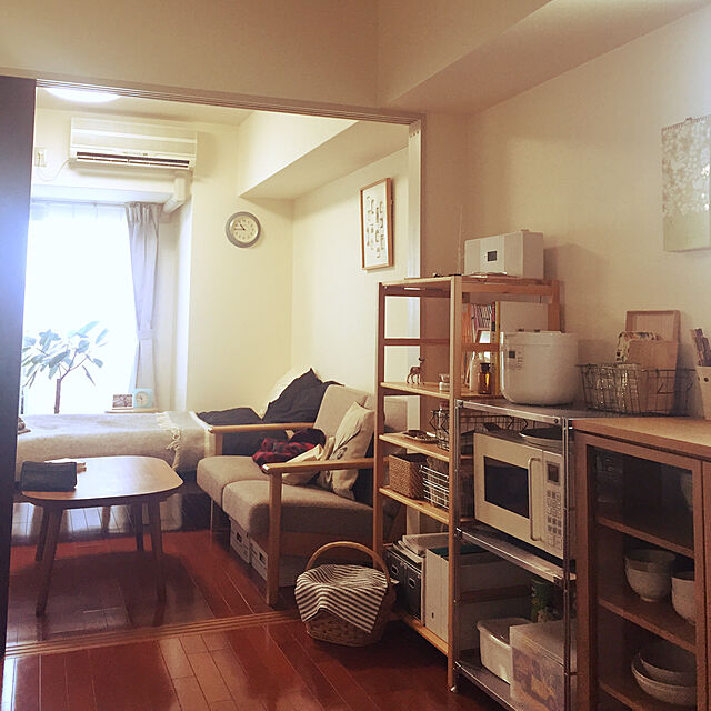 halkokoの無印良品-ステンレスユニットシェルフ・ステンレス棚セット・小の家具・インテリア写真